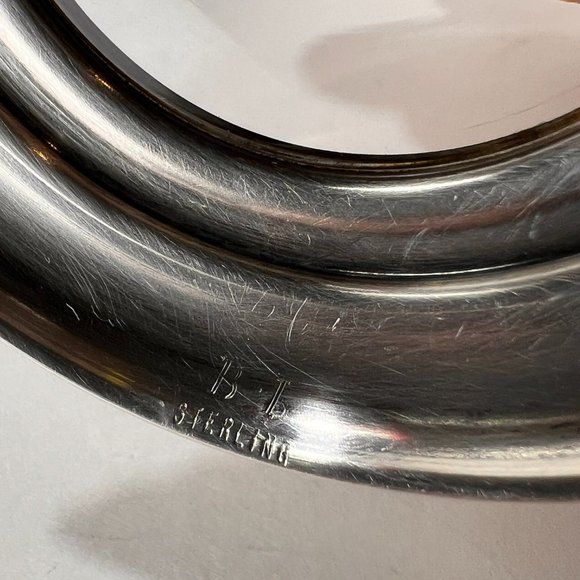 Vtg B I Candle Stick Holder Sterling Silver Base Cut Glass Lot of 2 - Picture 11 of 16